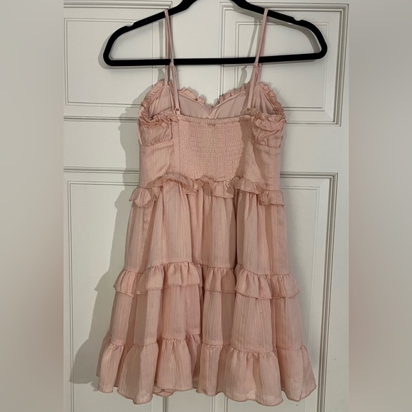 🩰 Wild Fable Light Pink Tiered Mini Dress - Picture 3 of 6